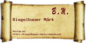 Biegelbauer Márk névjegykártya